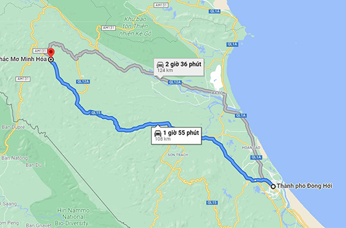 Hướng Dẫn Cách Di Chuyển Đến Thác Mơ Quảng Bình (cũ)